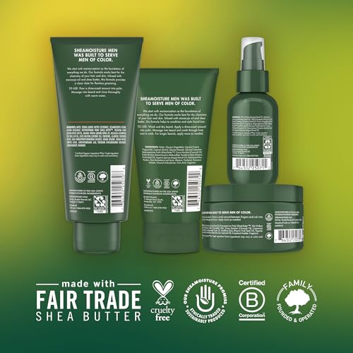 SheaMoisture Beard Kit for Men ??Beard Wash, Conditioning Beard Oil, Full Beard Detangler + Beard Balm with Shea Butter & Maracuja Oil, Gifts for Men (4 Piece Set)