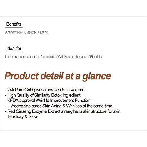 BOTONIX Natural Age Defying Cream 24K Gold and 8 Peptides Face Lifting and Firming Bundled with 1 Pack Oil Absorbing Blotting Paper