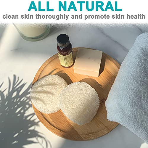 108 pcs/Set Natural Exfoliating Face Pad Loofah Sponge Facial Brush - Makeup Remover - Shower Scrubber - Remove Dead Skin - Body Bath Spa for Men & Women - Renewable Resource - Pack of 108