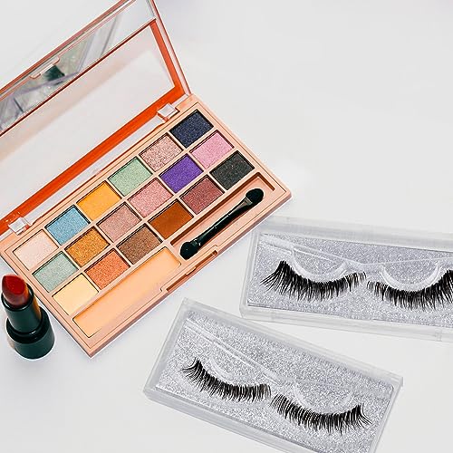 Rocutus Empty Lash Boxes for False Eyelashes - 30 Pack Lash Cases, Customizable Eyelash Packaging, Bulk Lash Storage Containers, Lash Box Packaging, Premium Display & Protection (Silver)