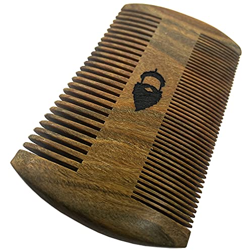 Split-leaf Sandalwood Beard Comb - Dual-sided Sandalwood Pocket Comb
