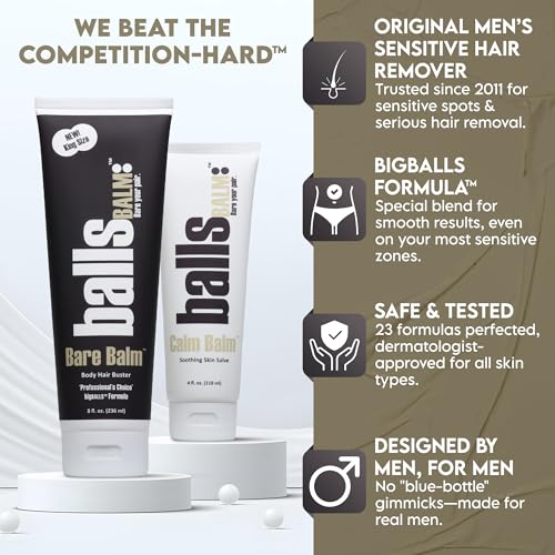 The Bare Pair Double Pro Pac King Kombo - Body Hair Management System (w/Exfoliating Glove)