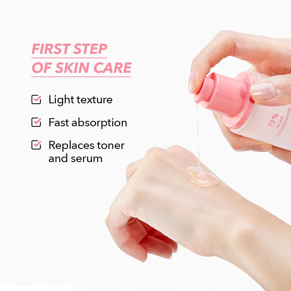 Cledbel Collagen Booster Serum, 150ml/ 5.07fl. Oz, Firming, Plumping & Hydrating Serum, 73% Vegan Collagen Water, Vegan Elastin, Hyaluronic Acid, for All Skin, Korean Skincare, Paraben-Free