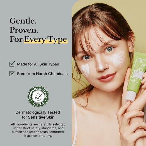 Hydrating Avocado Moisturizer, 1.7 Fl Oz (50ml) ? Avocado Fruit Water + Hyaluronic Acid, Vitamin B3 & Pro-Vitamin B5 ? Creamy-Soft Barrier Hydration, Fragrance-Free, Vegan Korean Skincare
