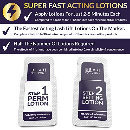 10 Sets Of Lash Lift Lotions For Professionals - For Perming, Curling and Lifting Eyelashes | Semi Permanent Salon Grade Supplies For Beauty Treatments | 10 Treatments