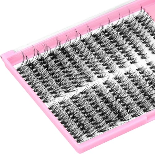 12Rows 30D Volume Cluster Lashes Extensions Mixed 14-16-18mm Easy Grafting Soft Lightweight Individual False Lashes 3D DIY Eye Lashes Black/Brown Color to Choose (Black, Mixed 14-16-18mm)