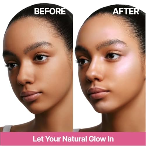 COLORGRAM Milk Bling Heartlighter 01 Peach Heart | Silky Smooth Versatile Creamy Highlighter with Shimmery Finish, Soft and Natural Glow Perfect for Daily Makeup