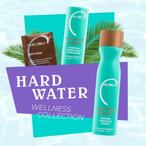 Malibu C Mini Rehab Hard Water Wellness - Contains 2 Strand Nourishing Remedy Packets - Removes Deposits & Impurities from Hair