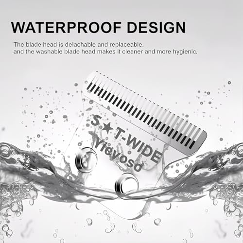 Compatible with Wahl Detailer Blade,2215 Replacement T Wide Blades Fit for Wahl 5 Star Detailer 8081 and Cordless Detailer Li 8171 Trimmer,Stainless Steel,Adjustable Zero-Gap Blade,1Pack.