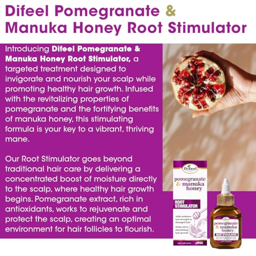 Difeel Pomegranate & Manuka Honey Root Stimulator 2.5 oz. - Deep Scalp & Hair Oil Treatment