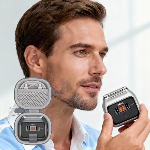 Electric Shaver Razor Case Compatible with Laifen P3 Pro, Hard Shell Compact Protective Travel Storage Box with Mesh Pocket for Shaver Accessories - Gray