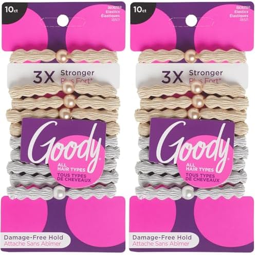 GOODY FOREVER ELASTICS 6MM 10CT BLONDE SILVER (Pack of 2)