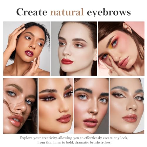 Eyebrow Powder Palette,3-color eyebrow palette Nature Eye Brow Powder to Enhance & Filler Brows Contour Eyebrow Neutral Eye Makeup 102# Warm Coffee