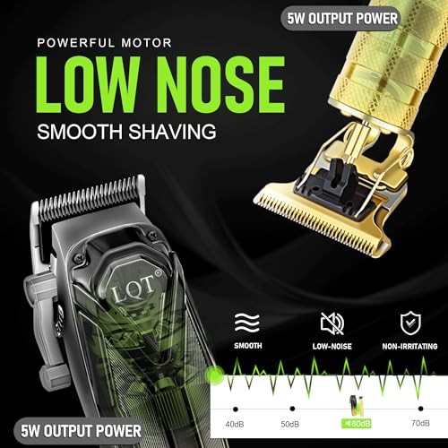 Professional Hair Clippers for Men, Cordless Beard Trimmer Set, Barber-Grade Tool with USB Charging, Lightweight & Low Noise for Home Use