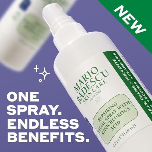 Mario Badescu Repairing HOCl Facial Spray with Hypochlorous Acid ? Soothes & Calms Angry, Irritated Skin, Reduce Redness & Flare-Ups ? pH Balancing, Non-Irritating Cleanser, Fragrance-Free