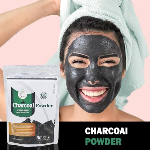 SVATV Activated Charcoal Powder | Natural Face Masks | Cleanse Excess Oil | Brightening skin | Ingredient for Dental Care | Fresh Glowing Skin - 227g, Half Pound, 8 Ounce