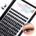 120 Clusters Mixed 8-10-12-14mm/10-12-14-16mm Individual False Eyelashes Dramatic Look Wide Stem Natual Long Volume Eye Lashes Extensions Beauty Tools (Mixed 10-12-14-16mm)