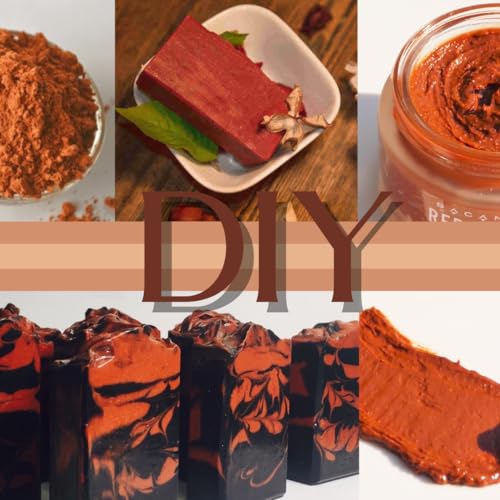 100% Natural Moroccan Red Clay Powder for Hair Masks, Scrubs, Creams and Soap Making 0.5 LBS / 227 GMS
