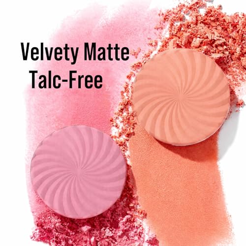 Blush for Cheeks, Matte Powder Blush Palette, Vegan, Cruelty-Free, High Pigment, Long Lasting, Buildable, Lightweight, Velvety Smooth, Natural-Looking Makeup, 0.1 Ounce