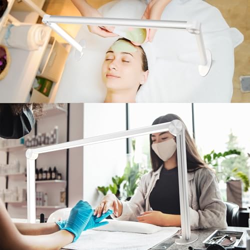 Nail Tech Lamp for Desk£¬30" 48W Professionals Led Light, Desk Lamp for Lash Eyelash Extension,Color Temperature 2700K-6000K, Full fold Makeup lamp,Salon&Home(Silver)