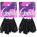 Goody Super Stretch Thick Hair Black Elastics, 15CT (Pack of 2)