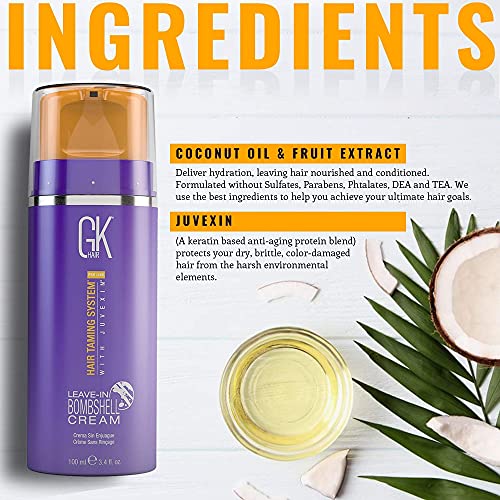Global Keratin GK HAIR Shield Shampoo and Conditioner Duo (240ml/ 8.11 fl. oz) | Organic Argan Oil Hair Serum 50ml For Frizz Control Dry Damage Hair Repair