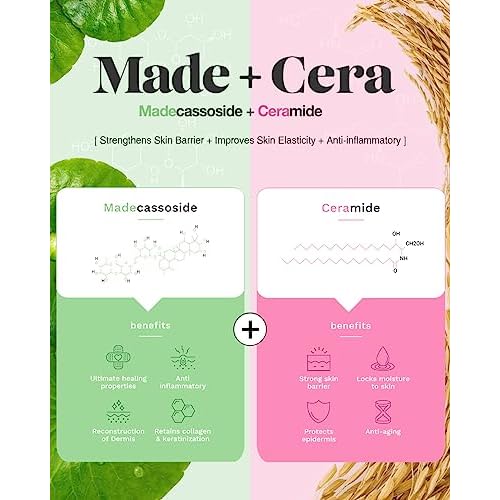 SKINRxLAB MadeCera Cream Double Essence Korean Toner 150ml (5.07fl.oz.) - Hydrating and Soothing with Milk Protein, Ceramide, Beta-Glucan - Moisturizing Strawberry Milky Toner for Irritated Skin