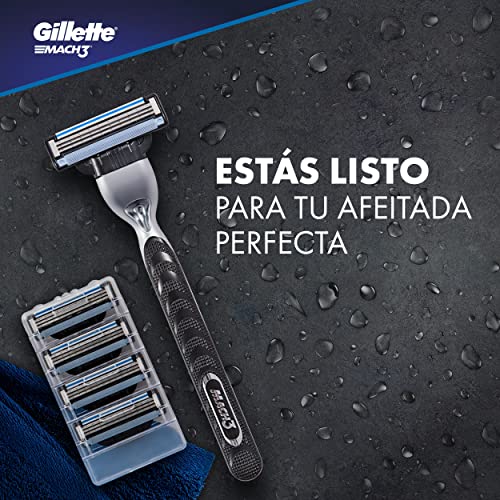 Gillette Mach3 Replacement Razor Blade Cartridges, 2 Count, Beige, Men's Adult Males, 2 Blades, 2 Pieces