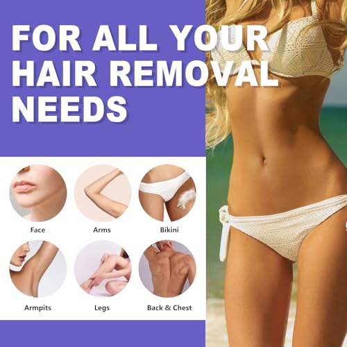 Professional Bulk Hard Wax Beads ? 5LB (80oz) Jumbo Refill for Hair Removal, Purple Stripless Hard Wax for Coarse Hair, Brazilian, Bikini, Face & Body, Lavender Purple