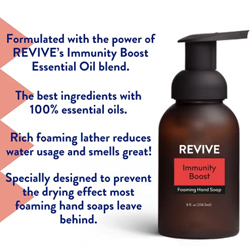 Immunity Boost Foaming Hand Soap 2 Pack by Revive Essential Oils - 100% Pure Therapeutic Grade, For Diffuser, Humidifier, Massage, Aromatherapy, Skin & Hair Care