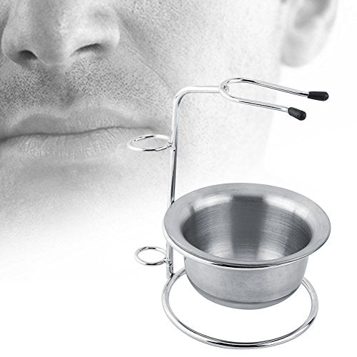 Men Shaving Kit, Fashionable Men Shave Tool Kit, Stainless Steel Shaving Brush Stand Holder, Soap Mug Bowl