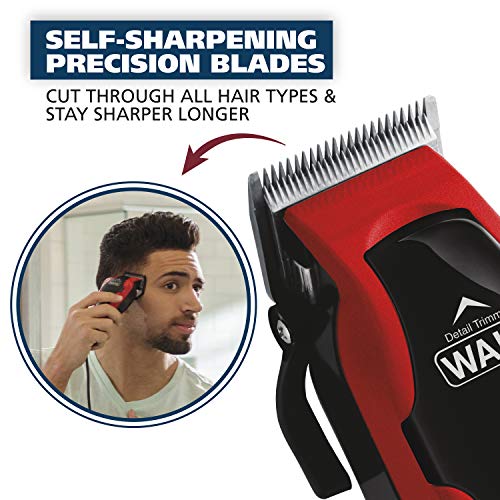 Wahl USA Clip ¡®N Trim 2 in 1 Corded Hair Clipper with Pop Up Trimmer Kit, The Perfect Hair Clippers for Men¡¯s Haircuts and Long Beard Touch Up Grooming ? 79900-1501P