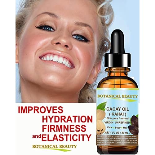 Botanical Beauty CACAY OIL 100% Pure Natural Virgin Unrefined WILD GROW Anti Wrinkle Face Oil Natural Retinol Vitamin A, Vitamin E. 0.5 Fl.oz.- 15 ml