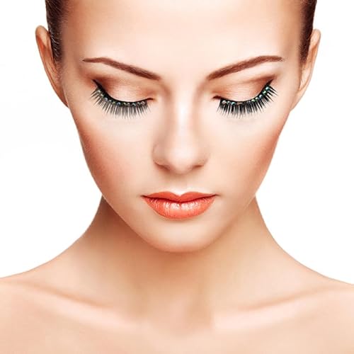 10 Pairs Diamond False Eyelashes Rhinestone Performance Eyelash Realistic Eyelash Women Eyelash Natural False Lashes Long Fake Lash Chemical Fiber Hard Stem Make up Cosmetic