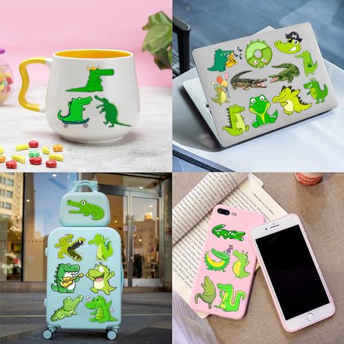 96 PCS Alligator Pre-Cut Temporary Tattoos Birthday Party Decorations Supplies Favors Alligator Crocodile Animal Decor Stickers Girls Boys Gift School Prizes Rewards