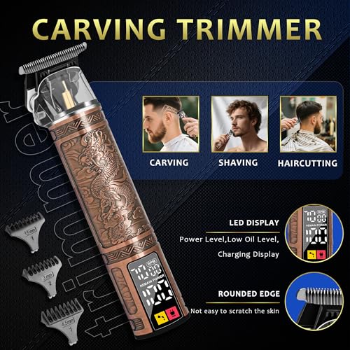 HIENA PRO Professional Hair Clipper Set, Electric Foil Shavers and Beard Trimmers, Ear, Rechargeable Cordless Barber Kit and Hair Cutting Set, Nose Hair Trimmer Set & Facial Grooming Tool