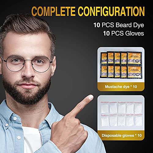 Men Beard Dye Black Coloring The Grey Hair Dyeing Shampoo & Beard Pen