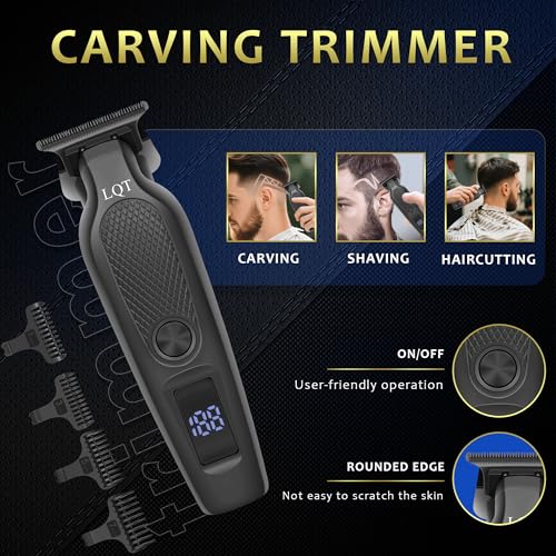Hair Clippers for Men 3-in-1 Electric Cordless Clippers Set Beard and Mustache Trimmer for Men Nose and Ear Hair Trimmer with Comb, Wrap, Bag, Men's Birthday Christmas Valentine's Day Gifts
