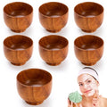 6 Pcs Esthetician Bowls for Facial Face Mask Bowls Esthetician Supplies for Women Mask Apply DIY Skincare Products Home Salon(3.54 Inch,Wooden)