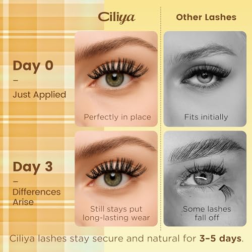Self Adhesive Eyelashes Cluster Natural Look, 10-16mm Pre Glued Lash Clusters Multi-Day Wear Press on Lashes No Glue Needed, Reusable, DIY Eyelash Extensions for Daily Use
