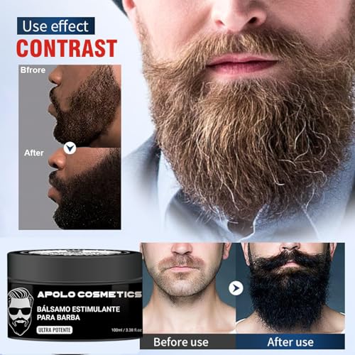 Para Barba, Estimulante De Barba, Beard Balm for Men, Crecimiento De Barba Para Hombre, Mustache Wax, B?lsamo Para Barba, Original Moisturizes & Strengthens Para Crecer La Barba Rapido Beard (1 PCS)