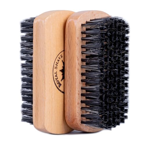 Beard Brush Pack with Mix Bristles by Royal Shave, Soft Bristle Beard Brush for Men (2 PACK)