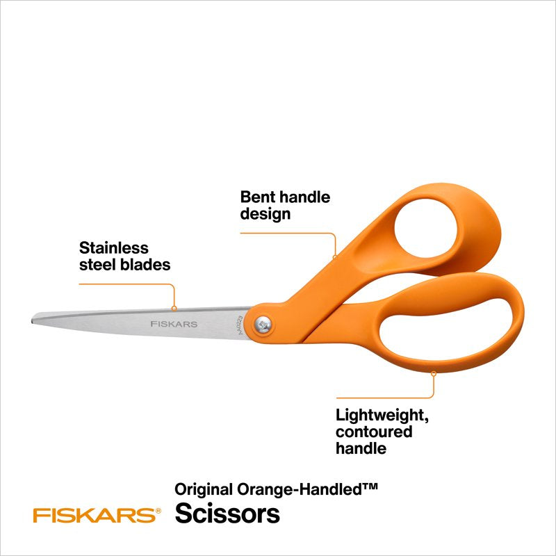 Fiskars 8 Inch Non-Stick Scissors - Precision Fabric & Craft Cutting