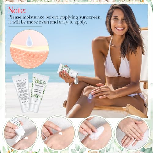 72 Pcs Mini Sunscreen Bulk for Summer Party Wedding SPF 30 Water Resistant Sunscreen Lotion Bulk 1oz Travel Size for Thank You Gifts Wedding Party Supplies (Eucalyptus)