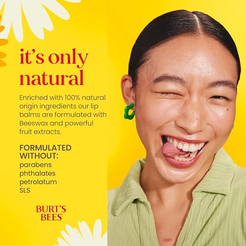 Burt's Bees Gifts Ideas - Balm Bouquet Lip Balm Set, Original Beeswax, Vanilla Bean, Cucumber Mint, Coconut & Pear Pack, Natural Origin Lip Treatment, 4 Tubes, 0.15 oz.