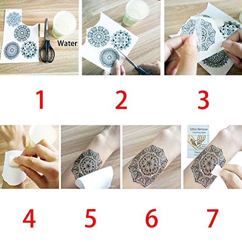 Glaryyears Temporary Tattoos for Women Female, 18-Pack Large Big Fake Tattoos, Long-lasting Flower Tattoos, Floral Design Variety Pack Realistic Tattoos 3D, Sexy for Body Arm Chest Shoulder Thigh