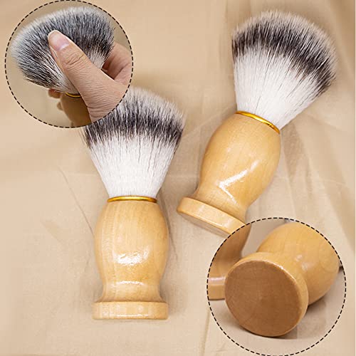 Shaving Brushes for Men ? 3 Pack Vegan Shaving Brush Set with Soft Synthetic Bristles for Gentle Face Cleaning,ideal for Travel & Daily Use, Gift for Father's Day, Birthdays, and Christmas