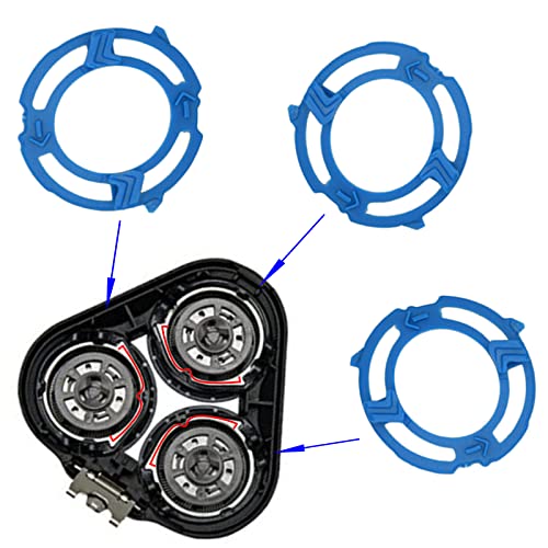 SH50 Replacement Heads with Blade Retaining Rings for Philips Norelco 5000 Series 6-pc Pack