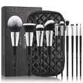 DUcare Makeup Brushes with Case 10Pcs Travel Makeup Brushset Women Gift Premium Synthetic Kabuki Foundation Blending Brush Face Powder Blush Concealers Eye Shadows with bag