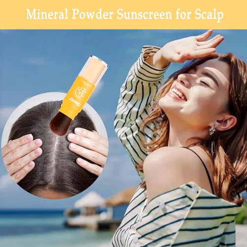 Mineral Sunscreen Setting Powder SPF 35, Translucent Brush on Powder Sunscreen for Face, Oil Control Natural Finish,Lightweight Breathable for Face,Scalp & Hair(Translucent)